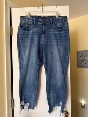 Judy Blue distressed edge slim fit women’s skinnies